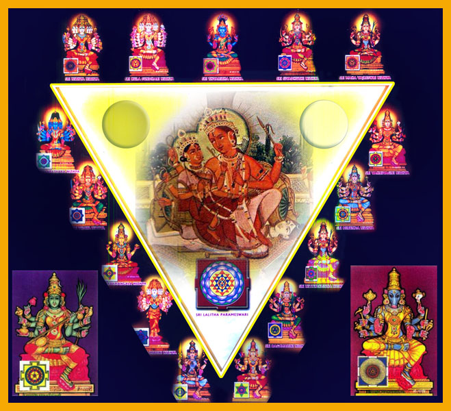 Shri Sodashi with lord Kameshwara